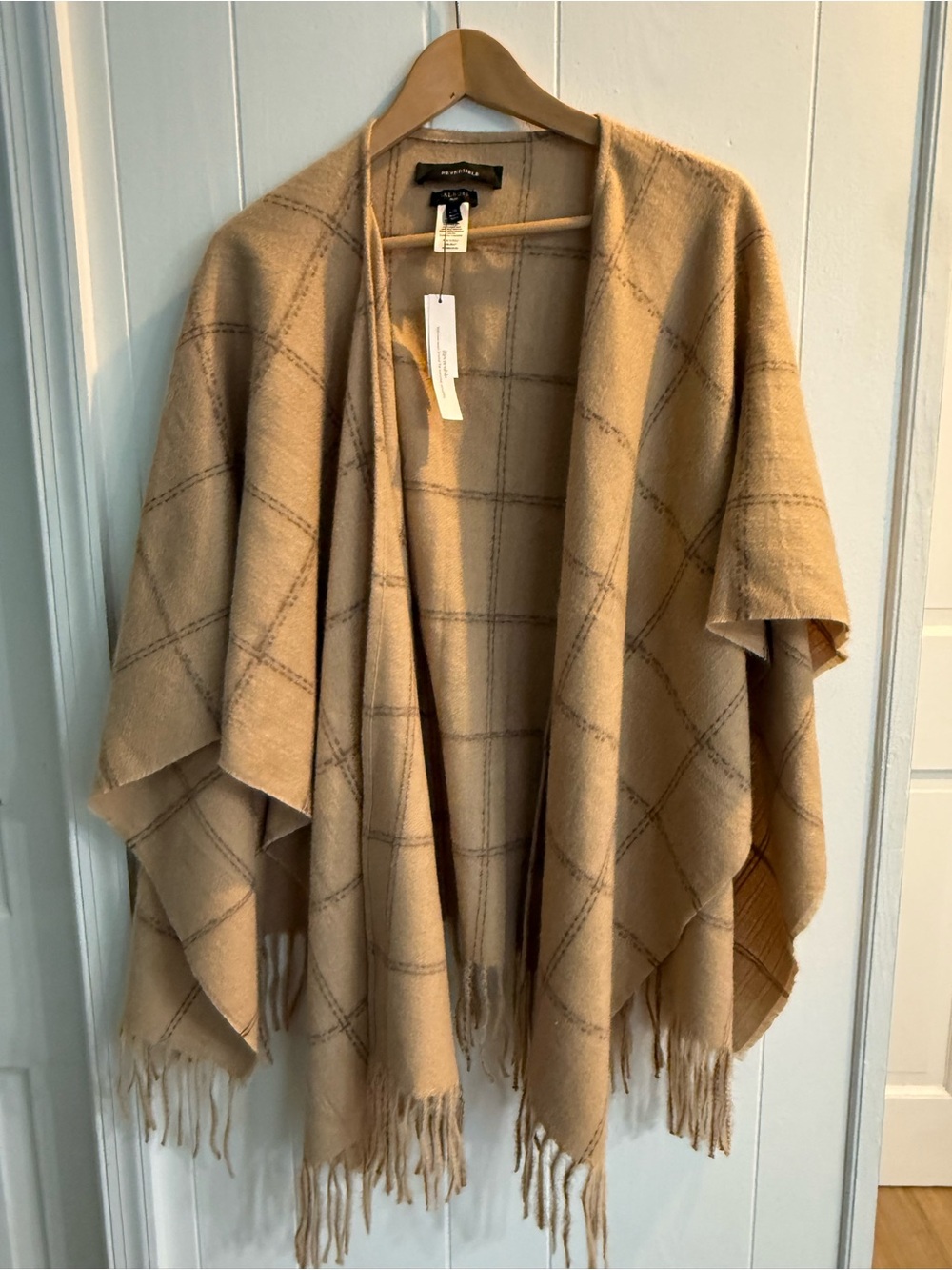 Talbots Plaid Ruana Cape - Picture 2 of 5